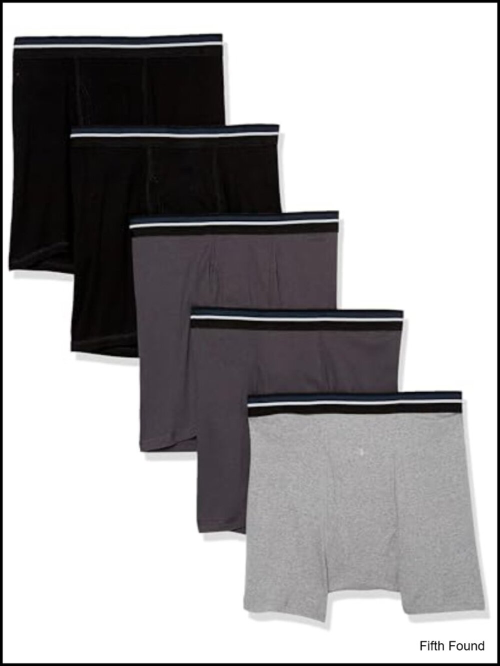 Men's Cotton Boxer Briefs Pack of 5 Tag-Free Slim Fit